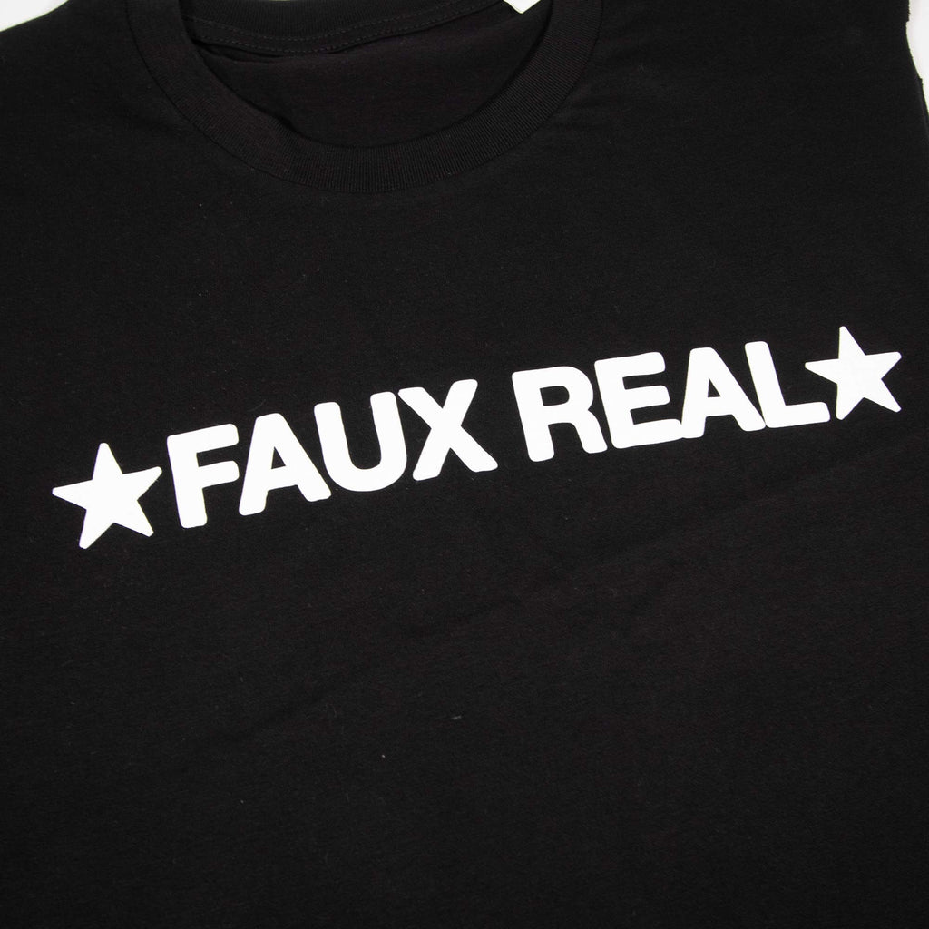 Logo Cut Off Tee - Black